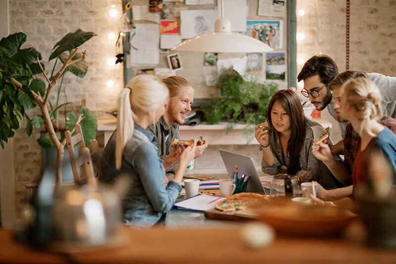 Students enjoying a study group