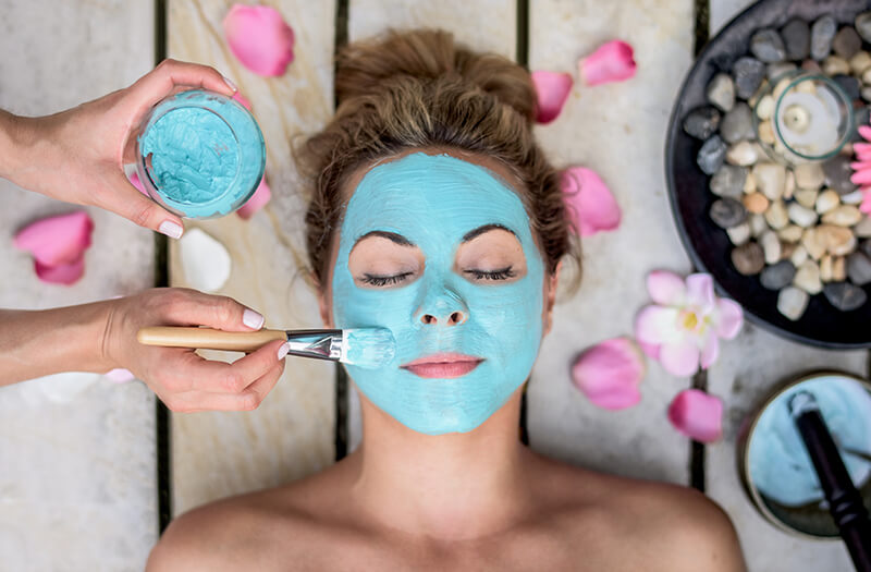 Woman taking time to relax with a spa day