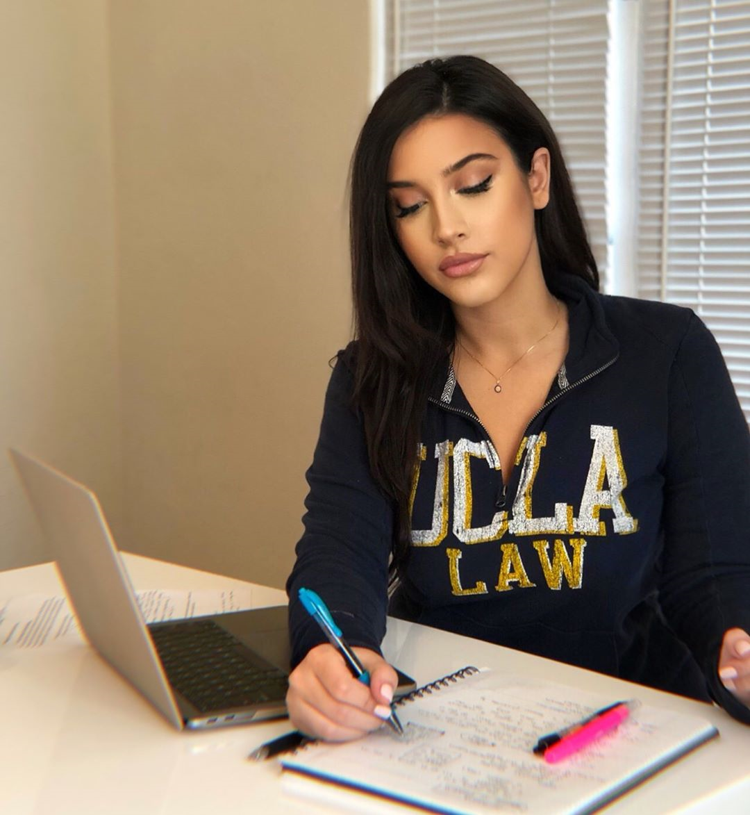 Dellara in UCLA sweater