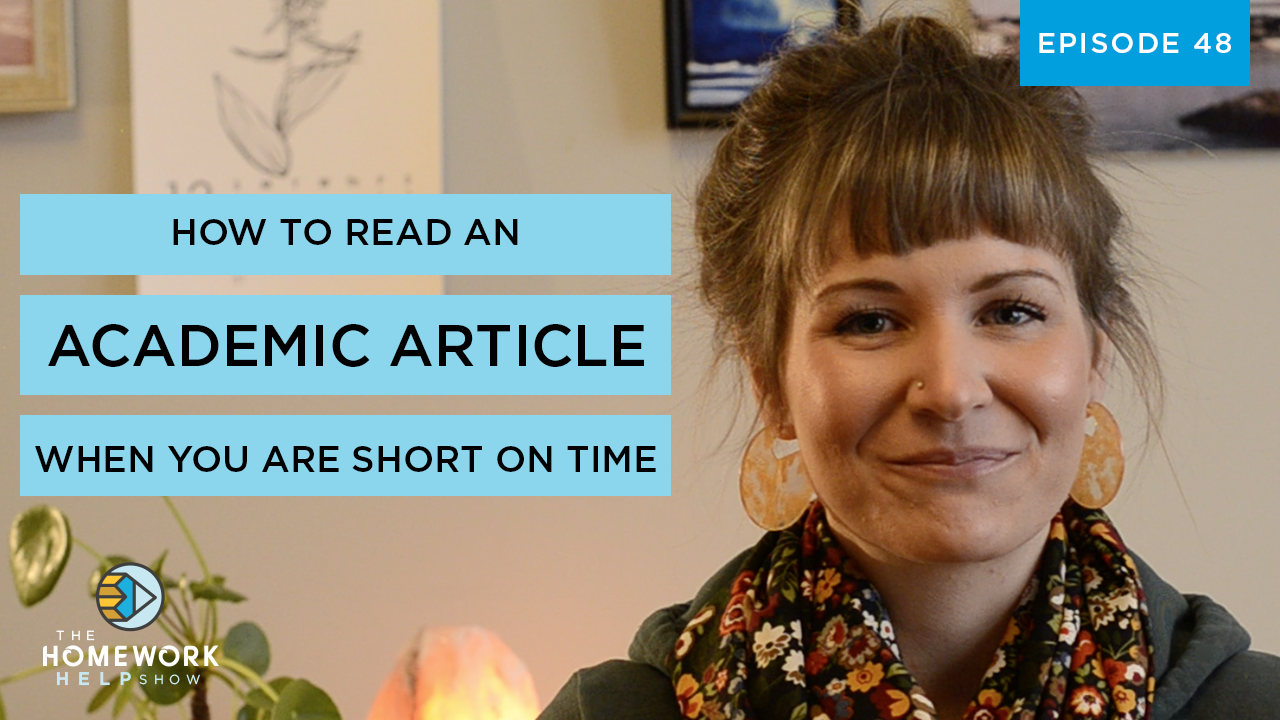 How to Read an Academic Article When You are Short on Time | Homework ...