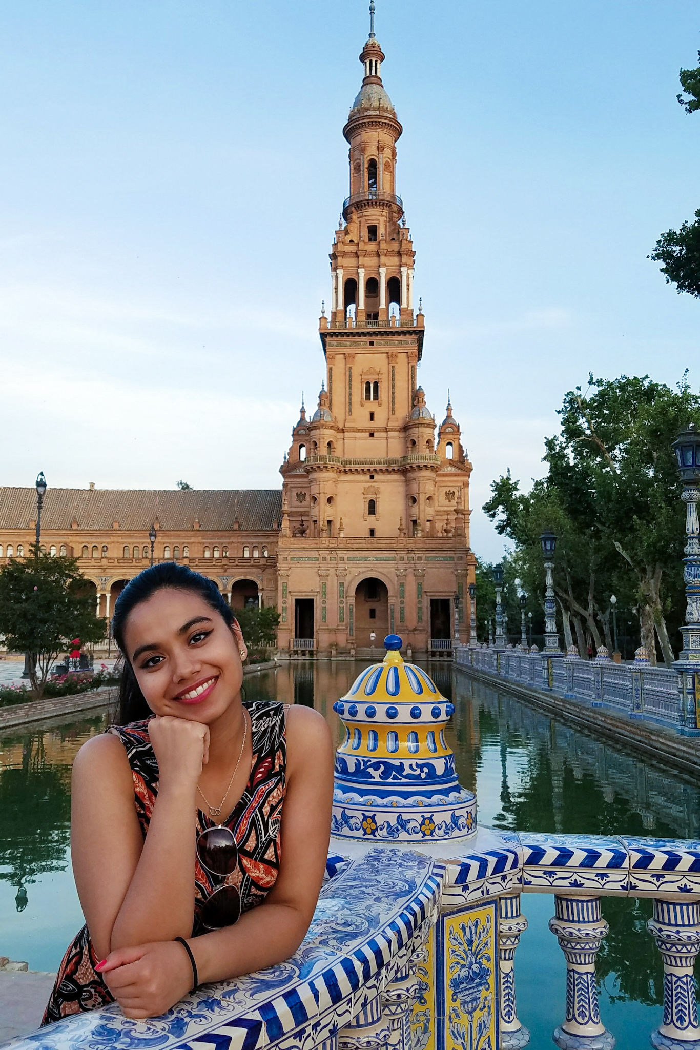 Qanetha Ahmed on a break from medical school visiting Seville, Spain