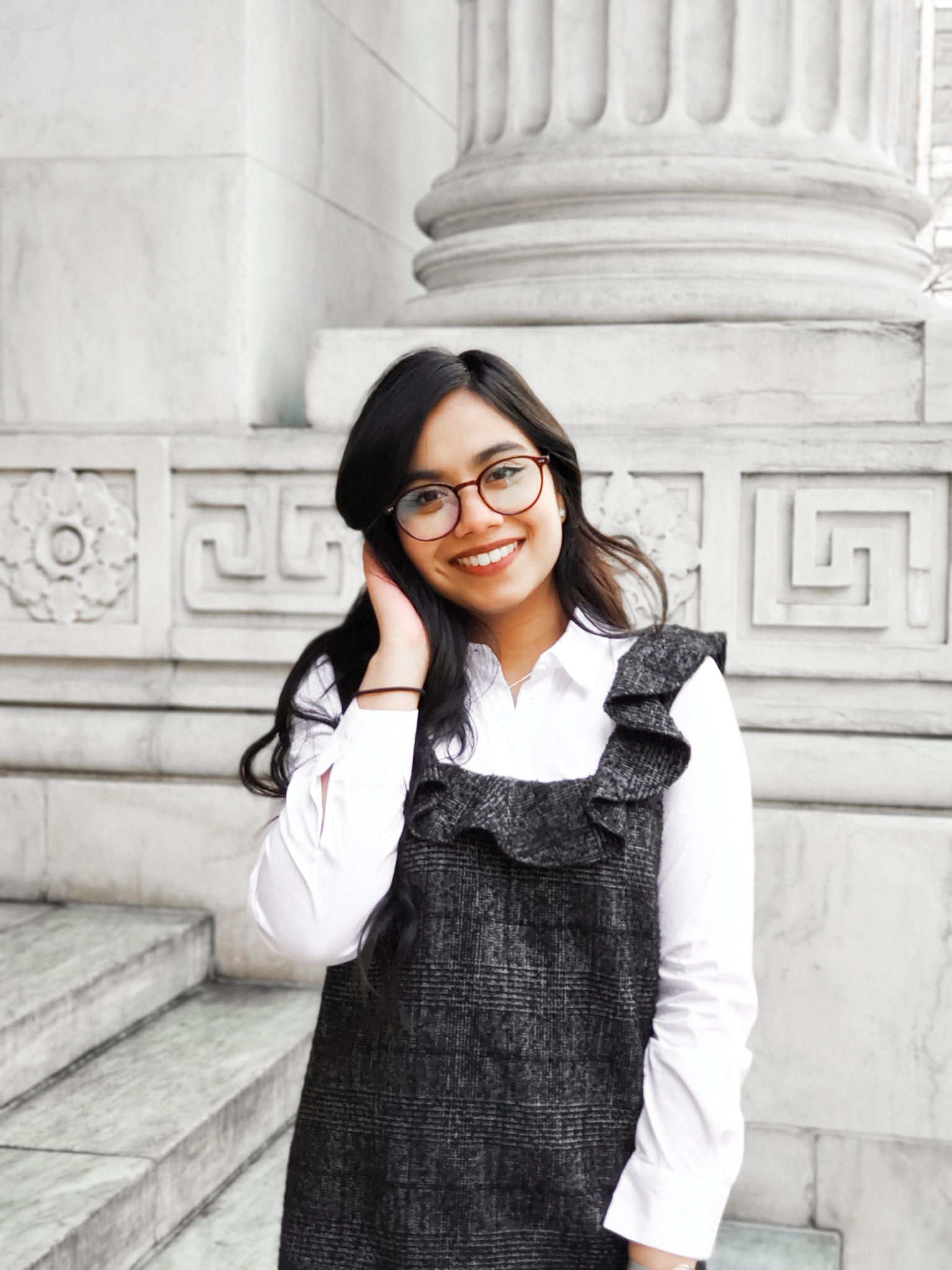 Medical student Qanetha Ahmed standing in New York City
