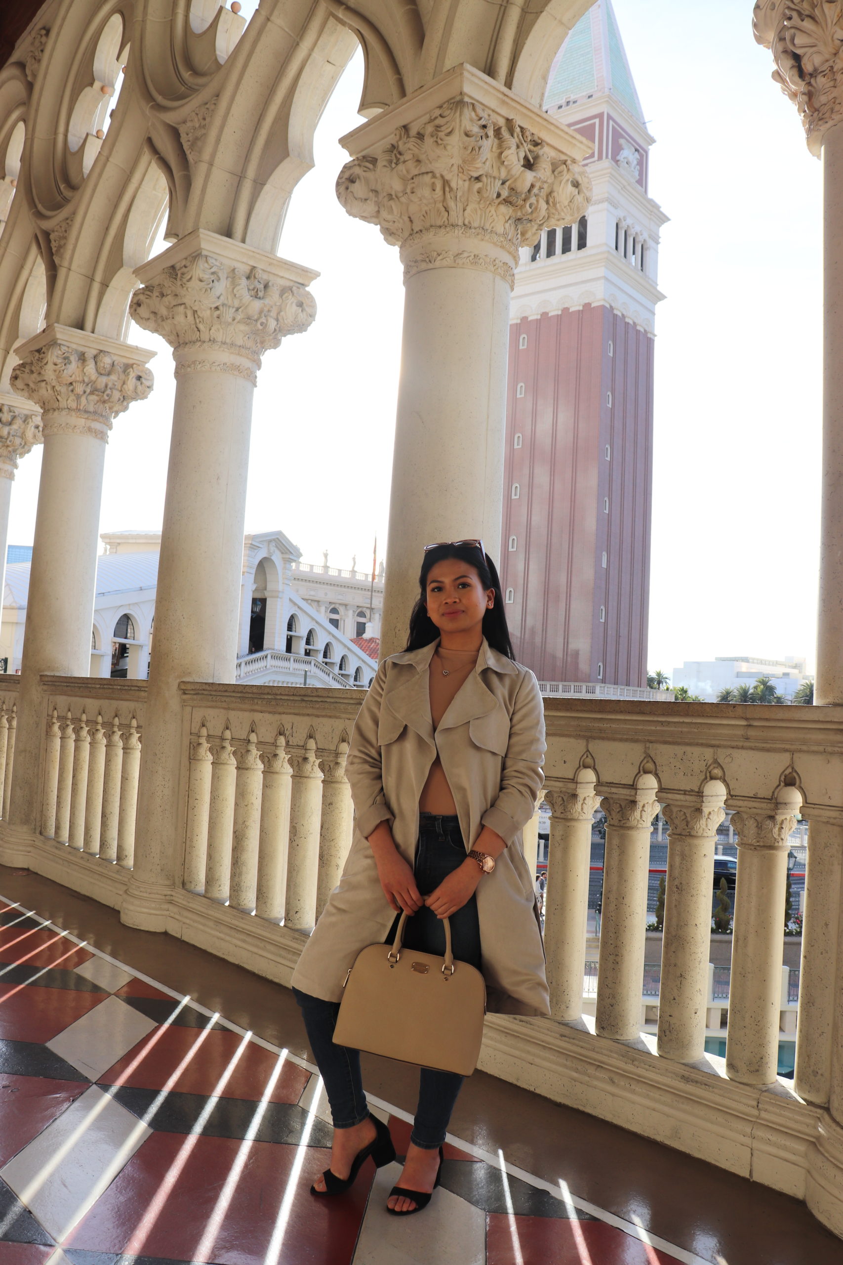 Nathalee Pauline, University of Toronto student, poses while travelling