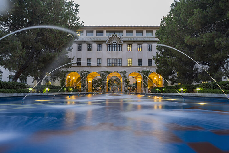 Sunset shot of the Beckman Institute at Caltech in California