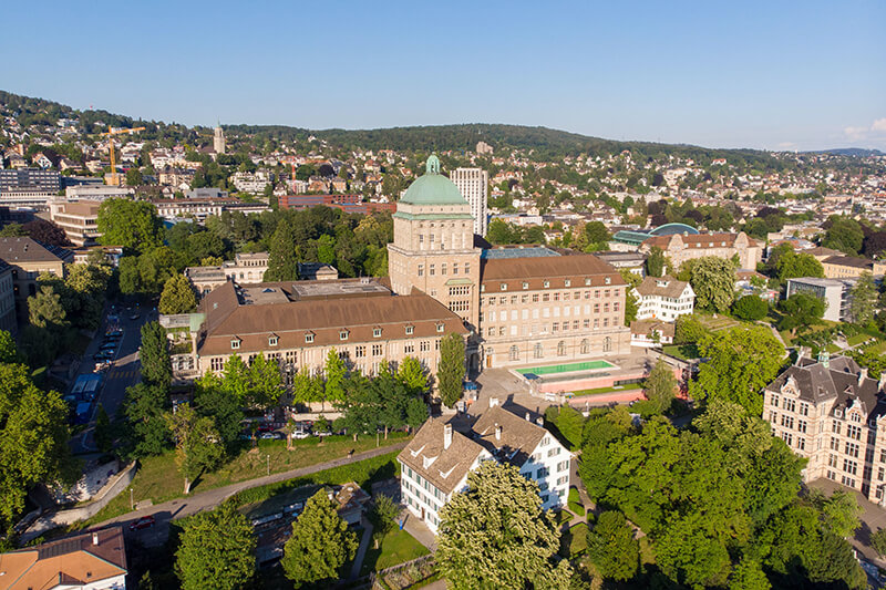 Aerial photo of ETH Zurich University in Zurich, Switzerland