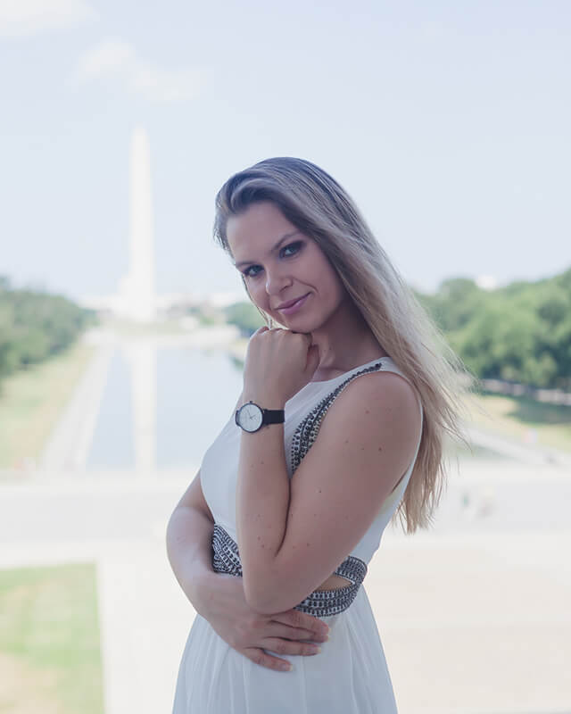 George Washington University graduate Egle Jakuciunaite living in Washington, D.C. 
