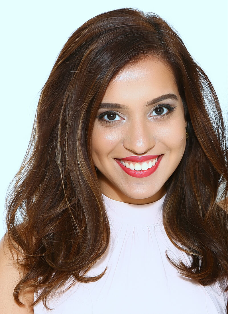 Career advice coach Mehar Sindhu Batra in a headshot in London, England