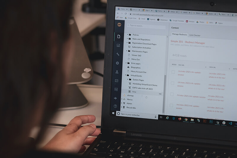 Laptop with Gmail open to send job applications and resumes to hiring managers