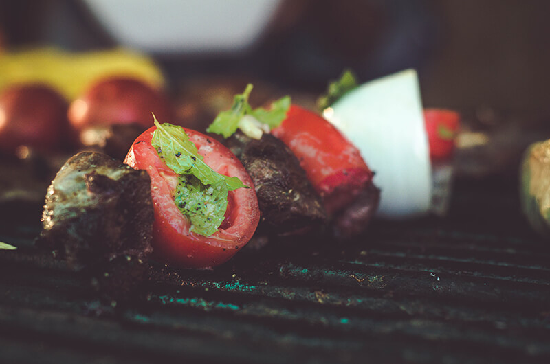 Lamb and tomato kebabs for a good study snack