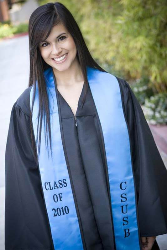 Danielle Benavides getting her mass communications degree