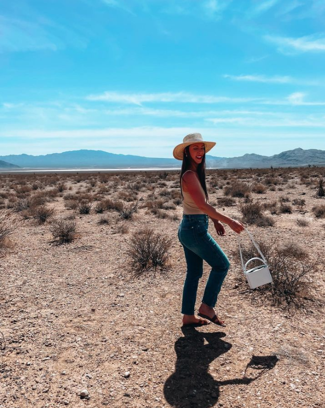 Dora Vandekamp poses in a desert