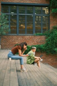 a couple of students in a university campus
