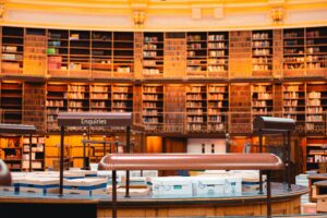 a place to get more information in a library