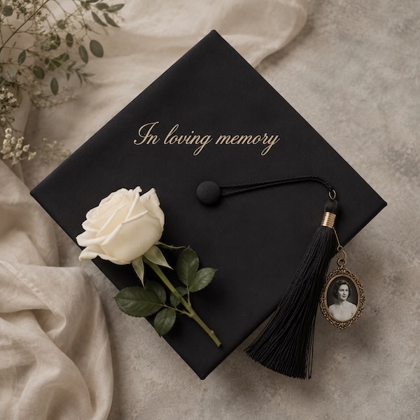 in loving memory grad cap