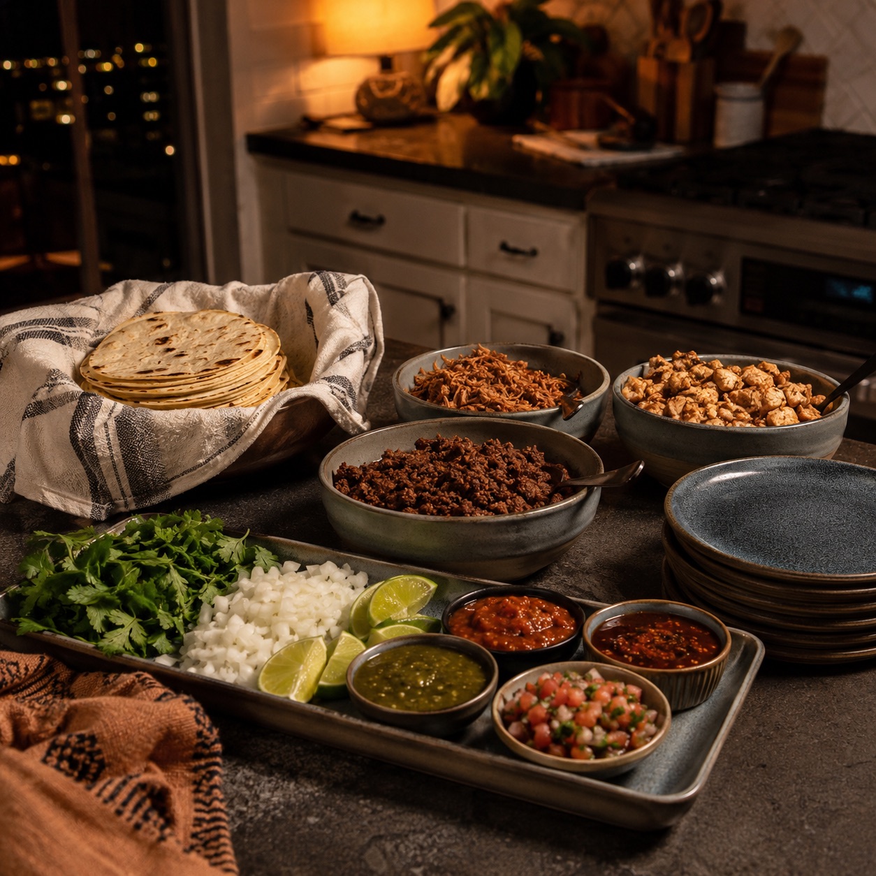 Savory Taco Bar at Home