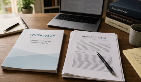 white vs research paper