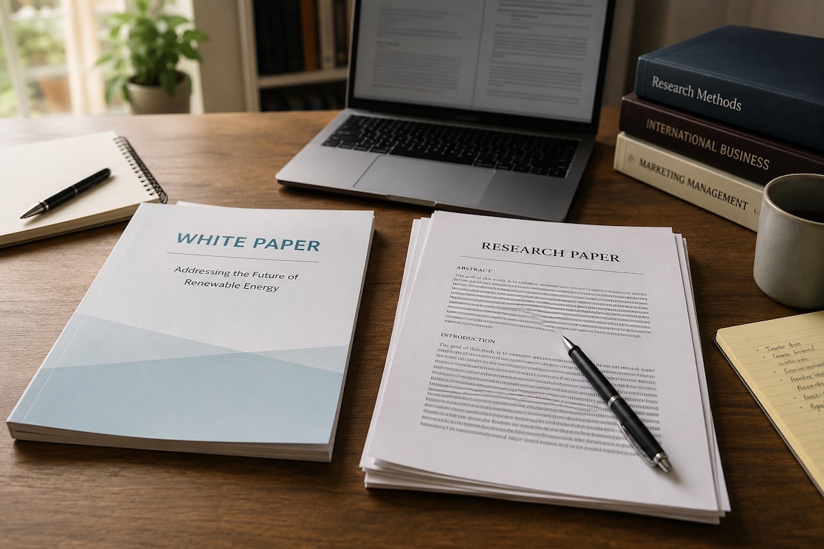 white vs research paper